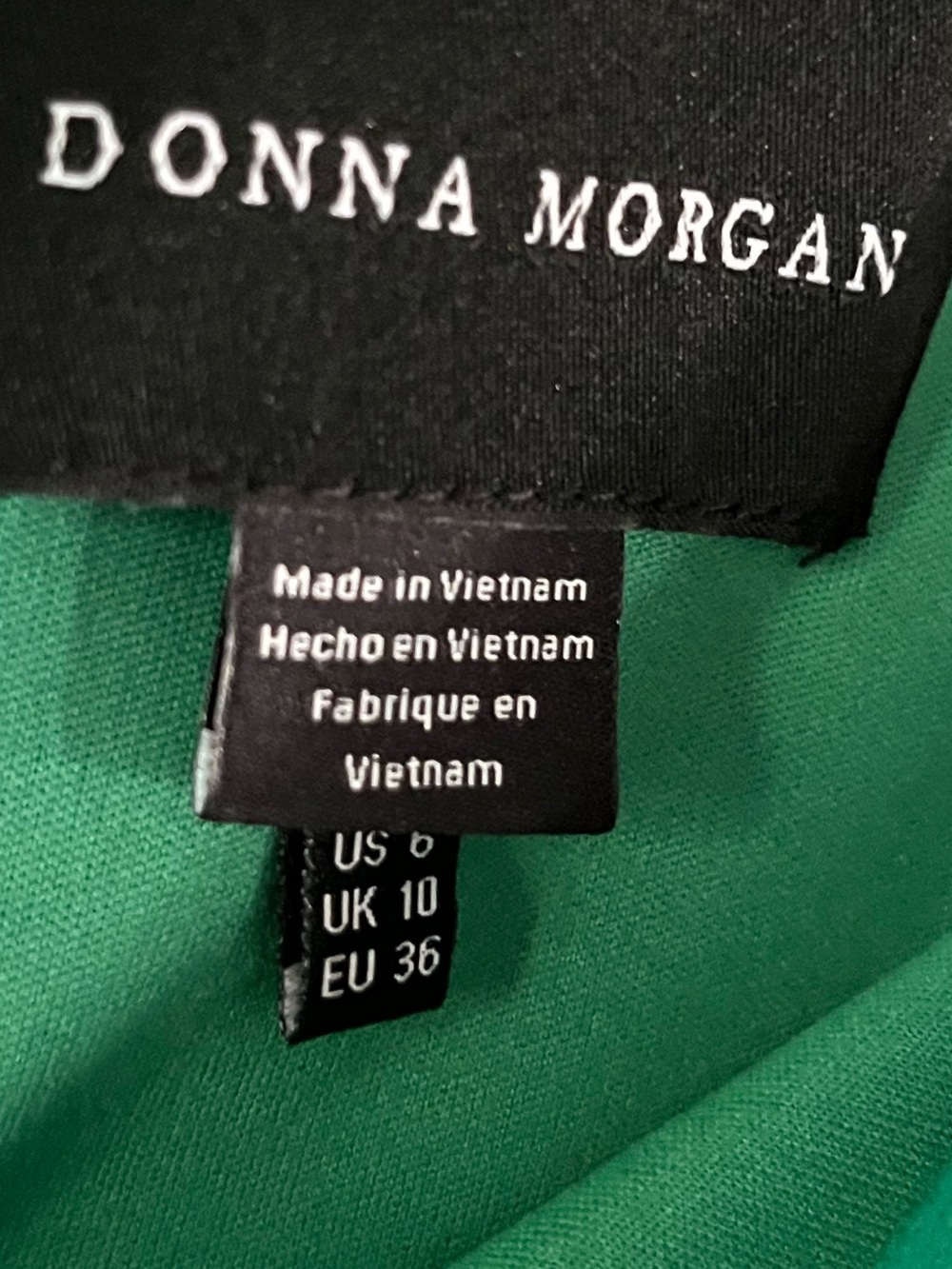 Donna Morgan Emerald Knot-Detail Midi Sheath Dress size 6 - Picture 2 of 4